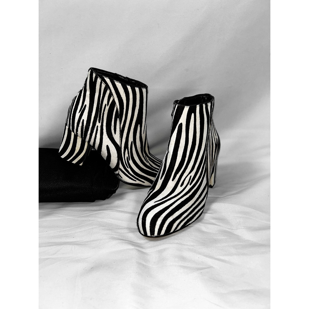 INC Zebra Print Calf Hair Booties